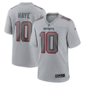 Men's New England Patriots Drake Maye Gray Atmosphere Fashion Game Jersey