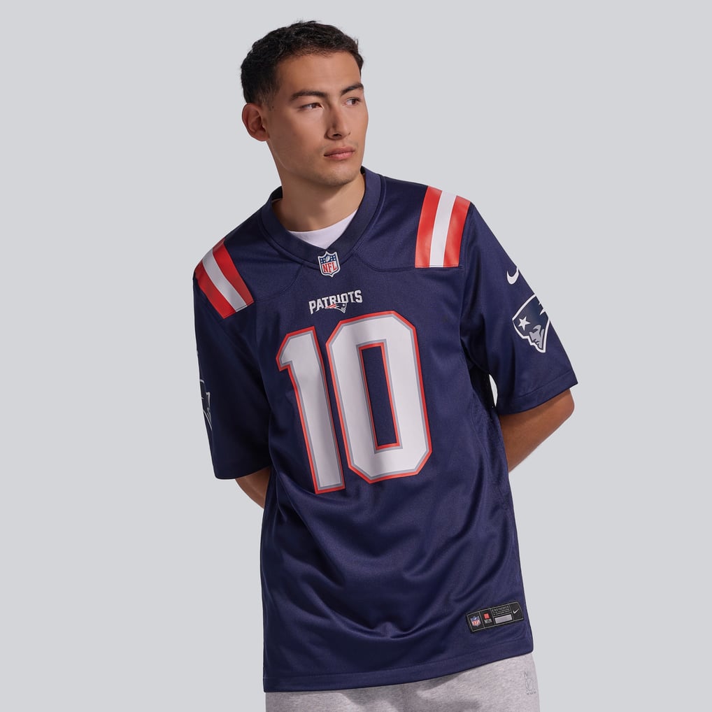 Men's New England Patriots Drake Maye Navy Player Game Jersey