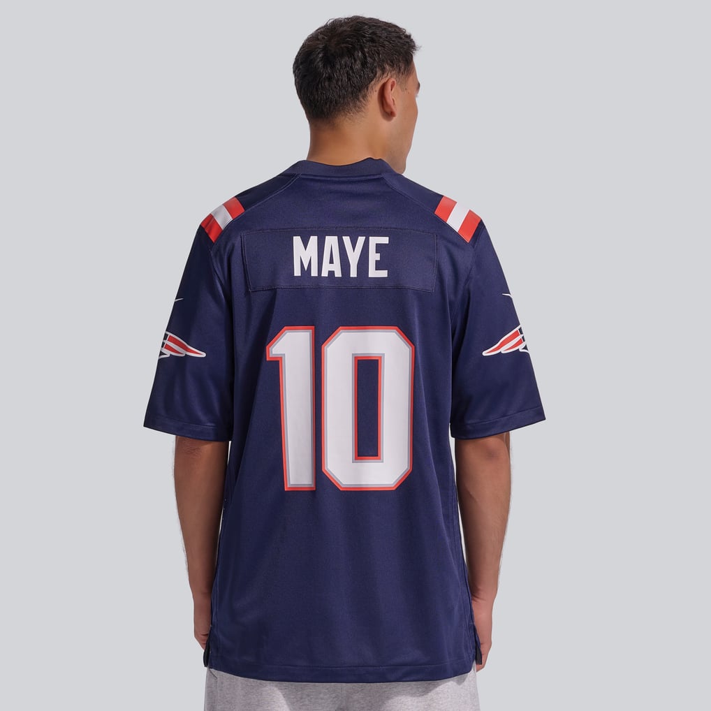 Men's New England Patriots Drake Maye Navy Player Game Jersey