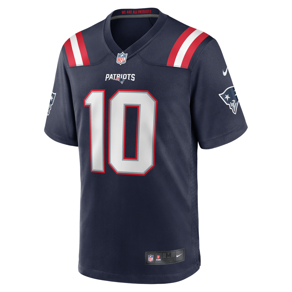 Men's New England Patriots Drake Maye Navy Player Game Jersey