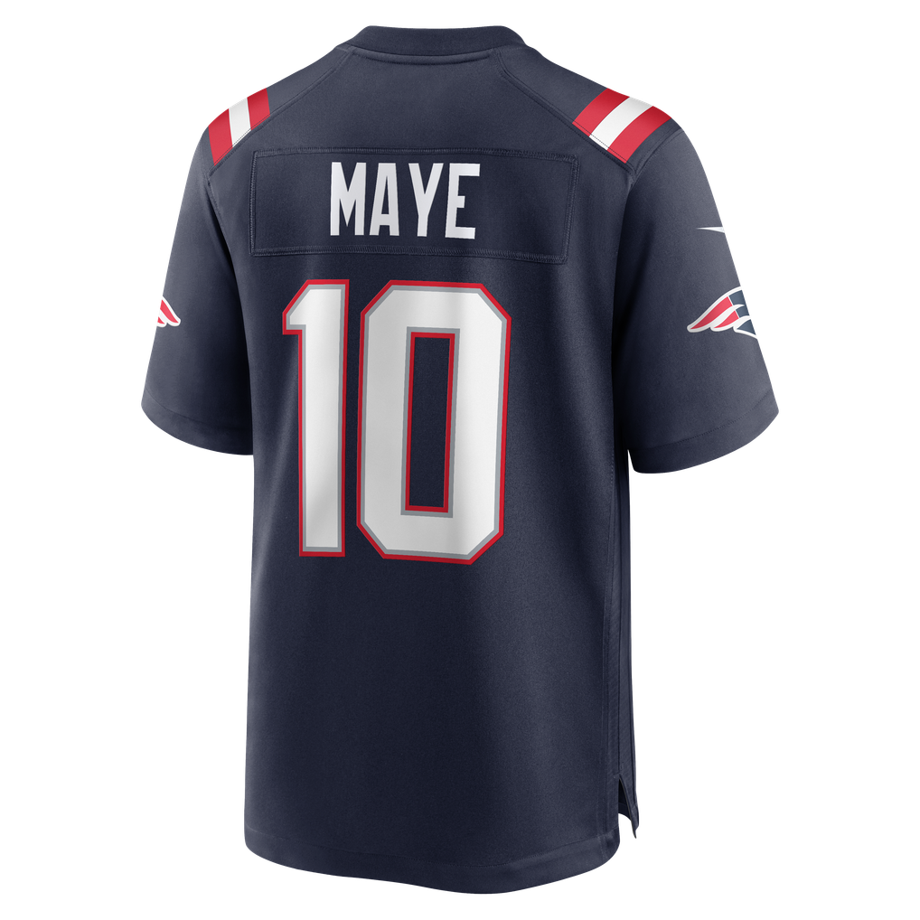 Men's New England Patriots Drake Maye Navy Player Game Jersey