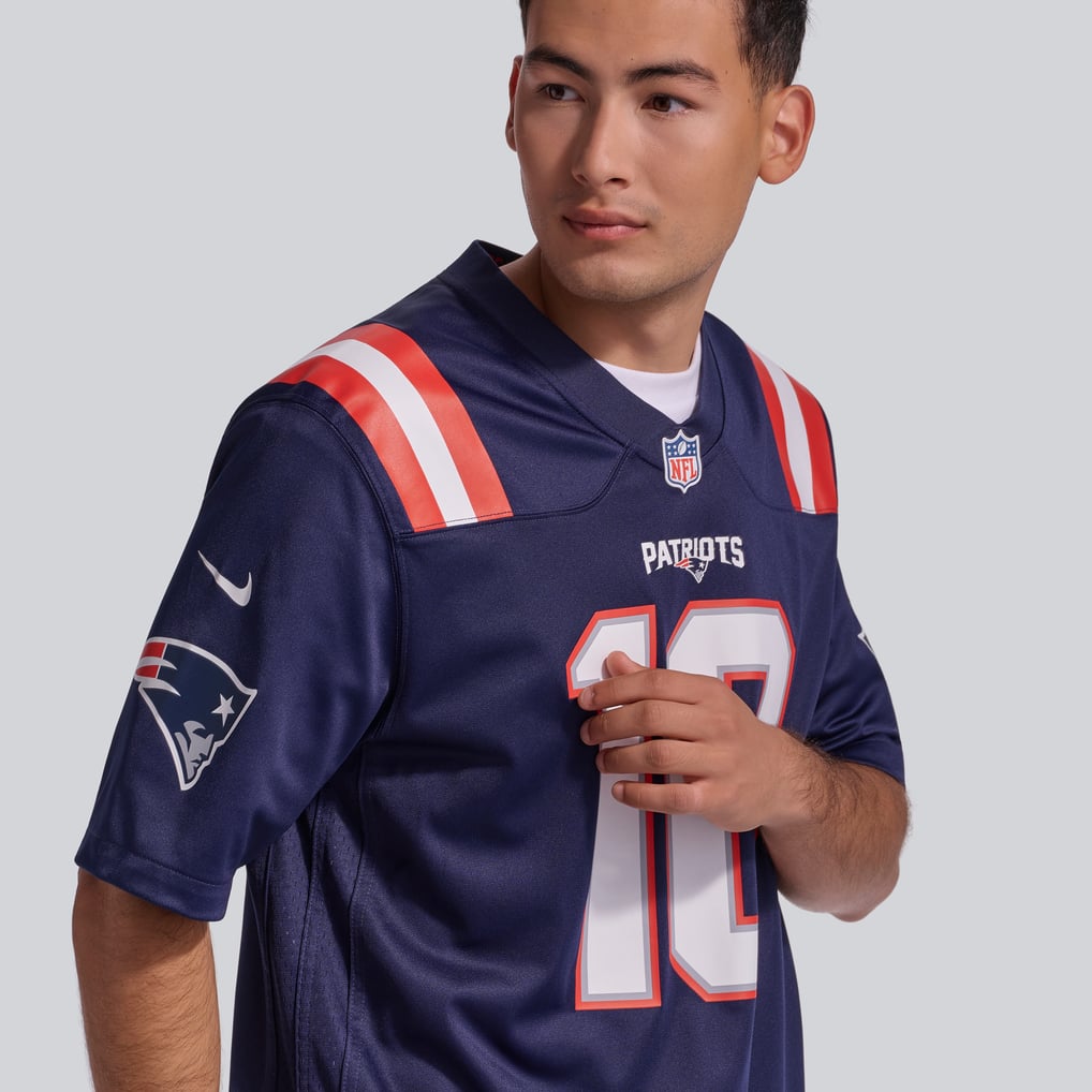 Men's New England Patriots Drake Maye Navy Player Game Jersey