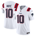 Men's New England Patriots Drake Maye White Vapor F.U.S.E. Stitched Limited Jersey