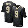 Men's New Orleans Saints Drew Brees Black Team Game Jersey
