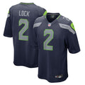 Men's Seattle Seahawks Drew Lock College Navy Team Game Jersey