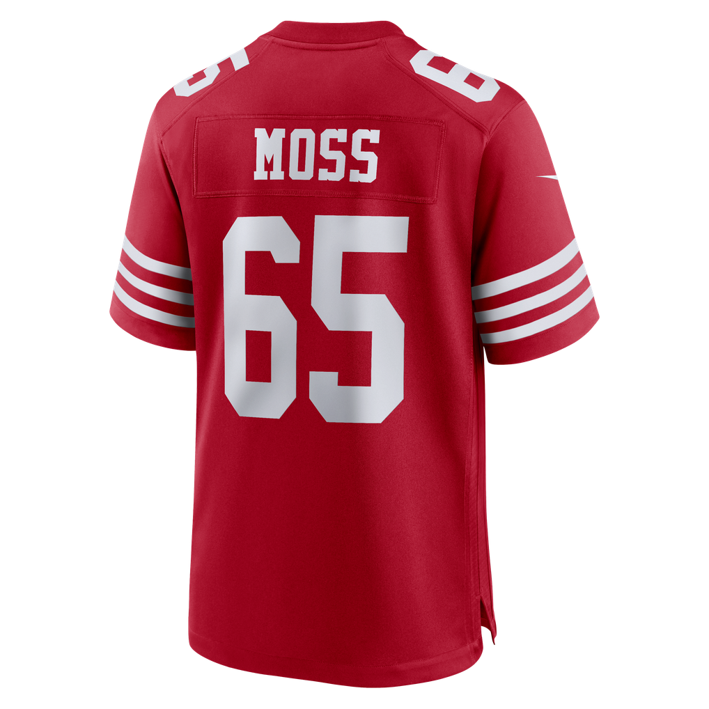 Men's San Francisco 49ers Drew Moss Scarlet Team Game Jersey