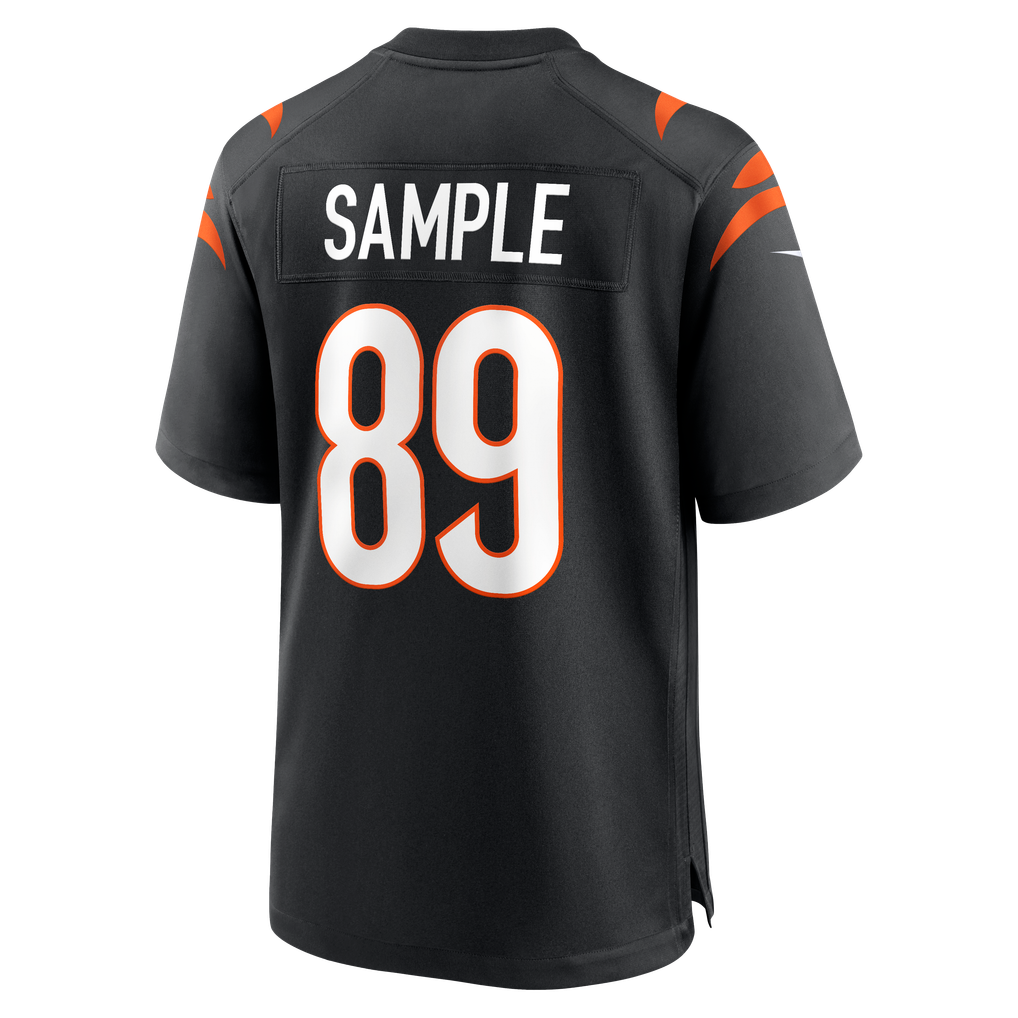 Men's Cincinnati Bengals Drew Sample Black Game Jersey