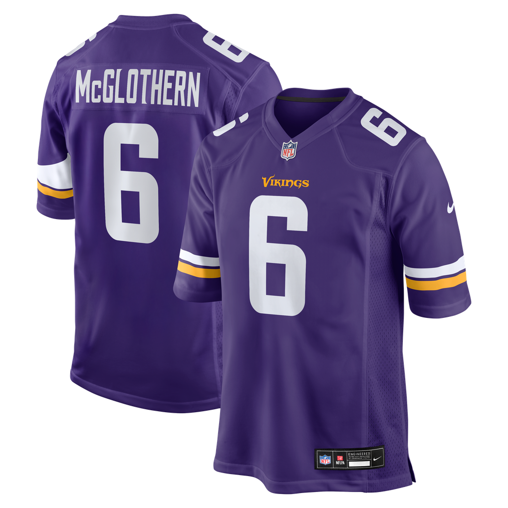 Men's Minnesota Vikings Dwight McGlothern Purple Team Game Jersey
