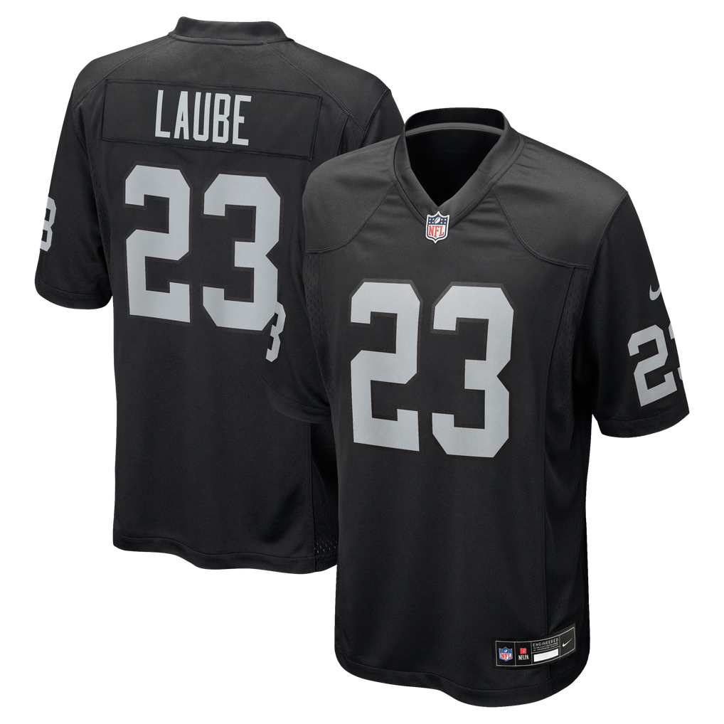 Men's Las Vegas Raiders Dylan Laube Black Team Game Jersey