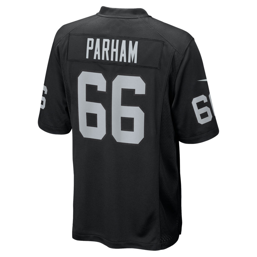 Men's Las Vegas Raiders Dylan Parham Black Game Player Jersey