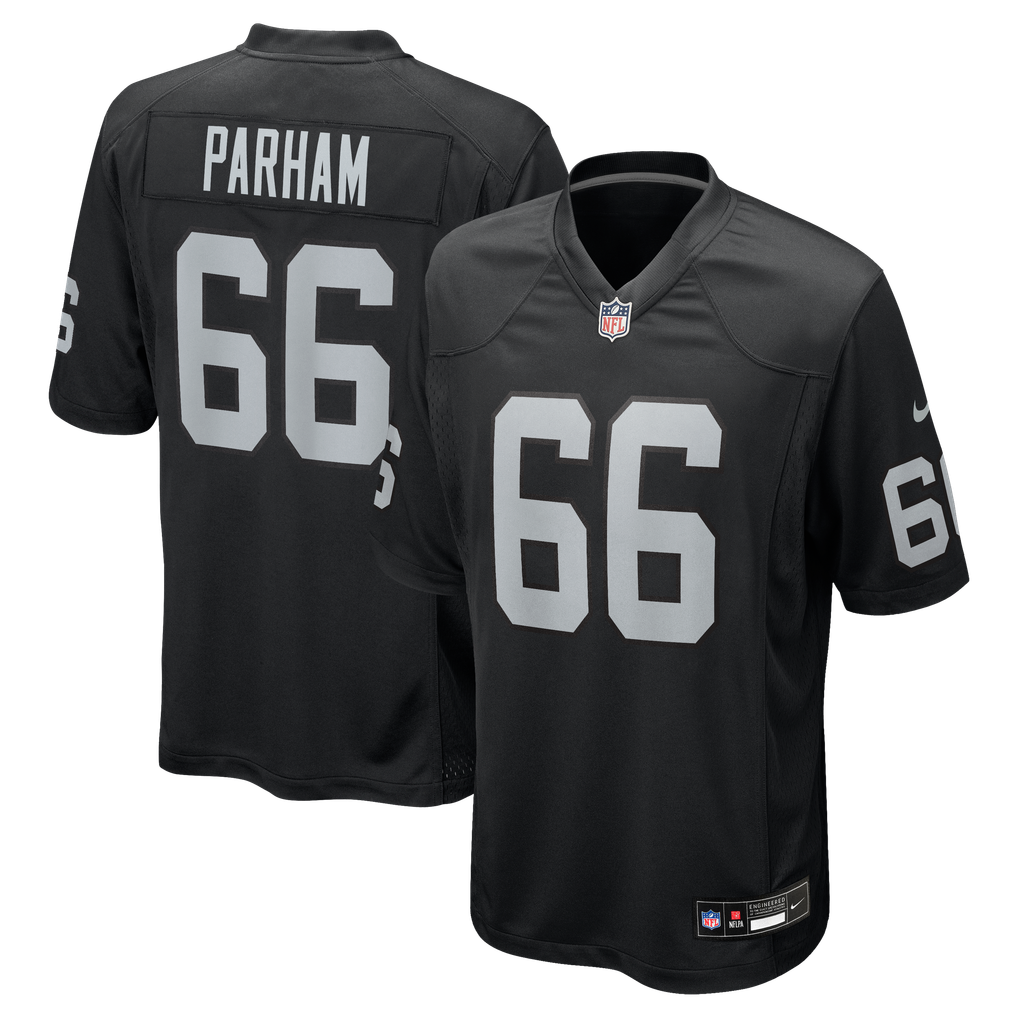 Men's Las Vegas Raiders Dylan Parham Black Game Player Jersey