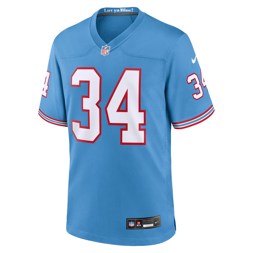 Men's Tennessee Titans Earl Campbell Light Blue Retired Player Alternate Game Jersey