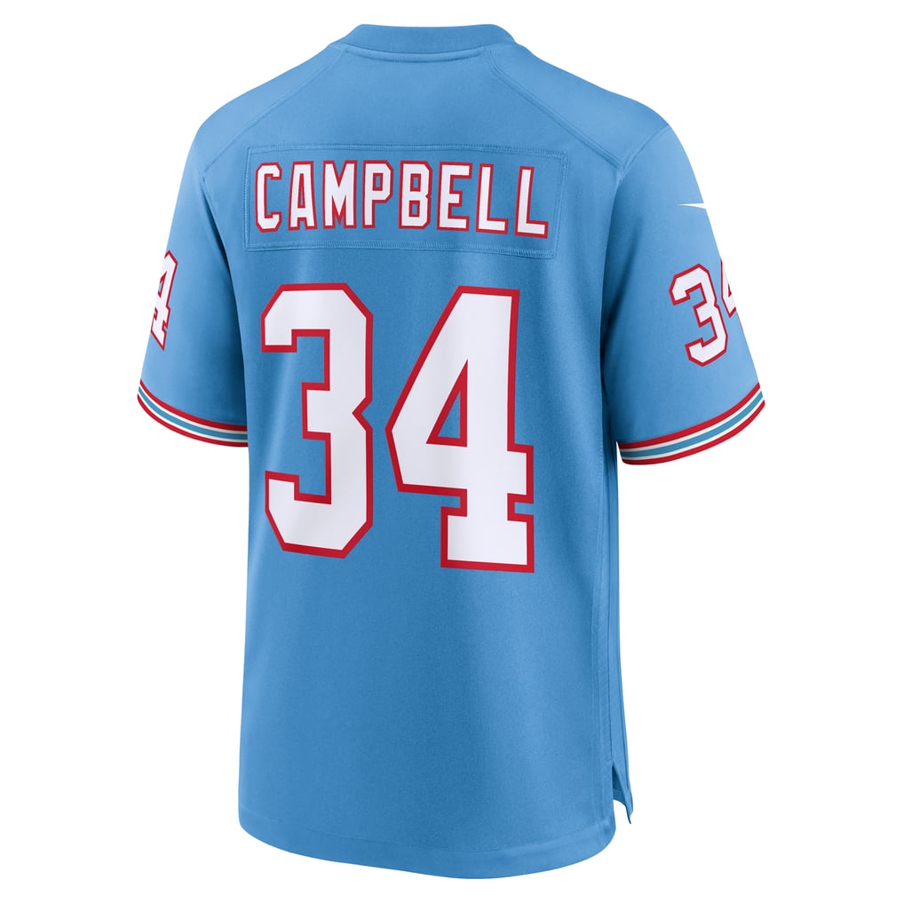 Men's Tennessee Titans Earl Campbell Light Blue Retired Player Alternate Game Jersey