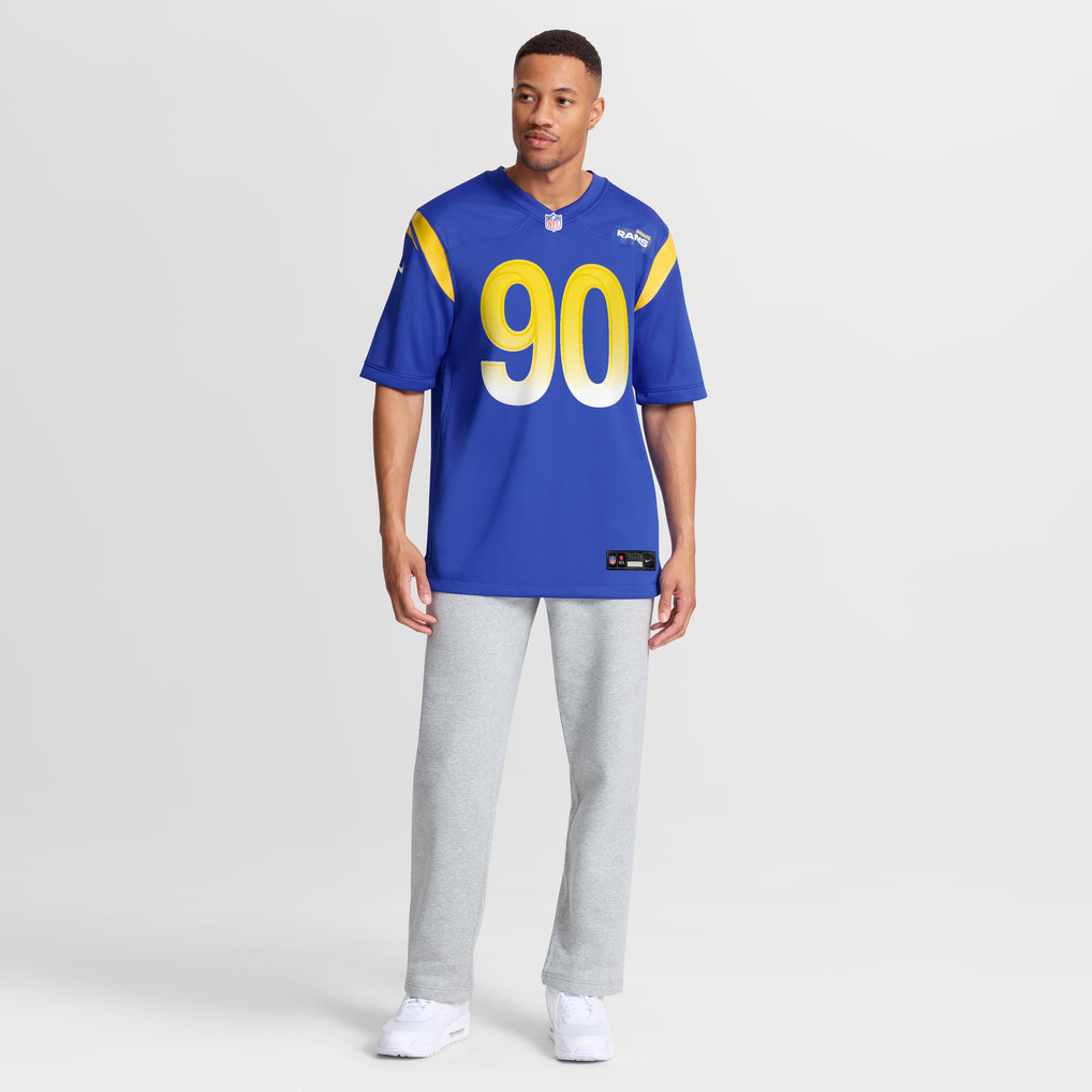 Men's Los Angeles Rams Earnest Brown IV Royal Team Game Jersey