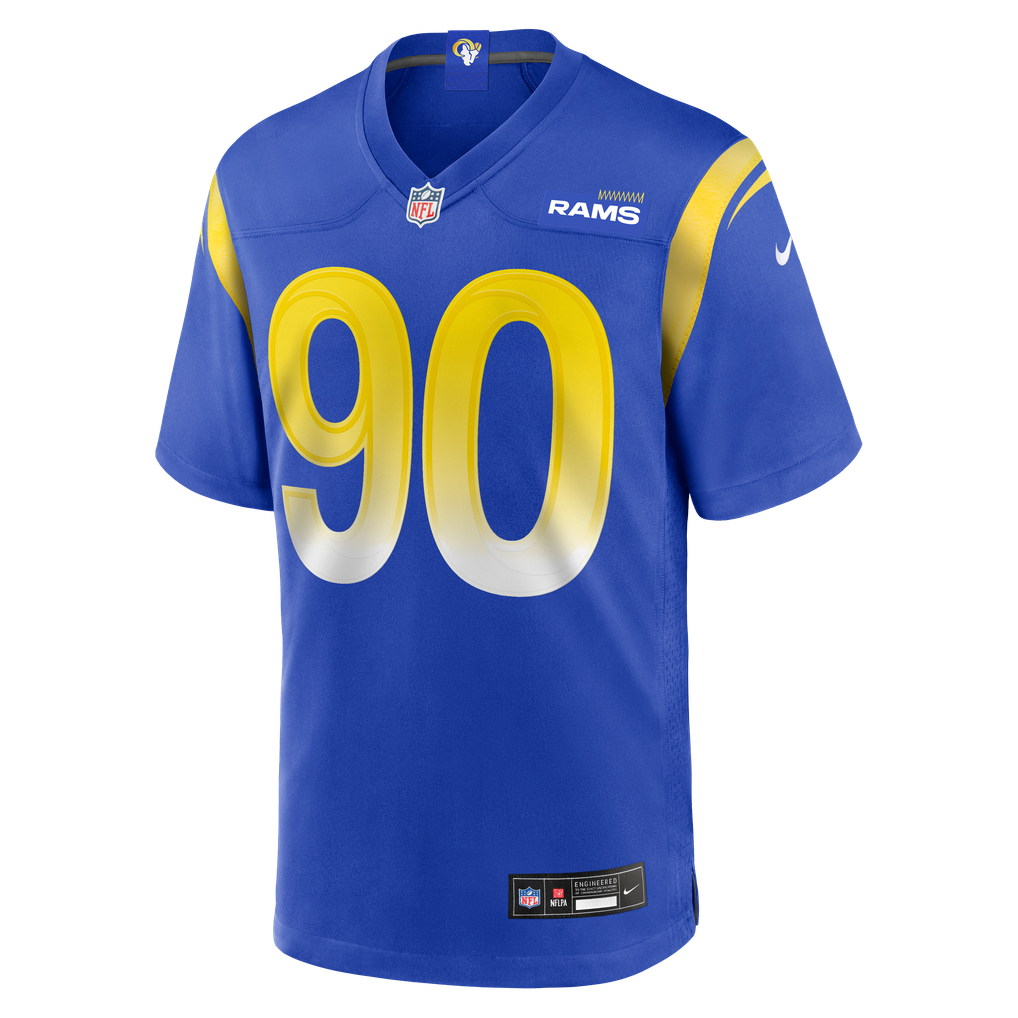 Men's Los Angeles Rams Earnest Brown IV Royal Team Game Jersey