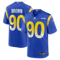 Men's Los Angeles Rams Earnest Brown IV Royal Team Game Jersey