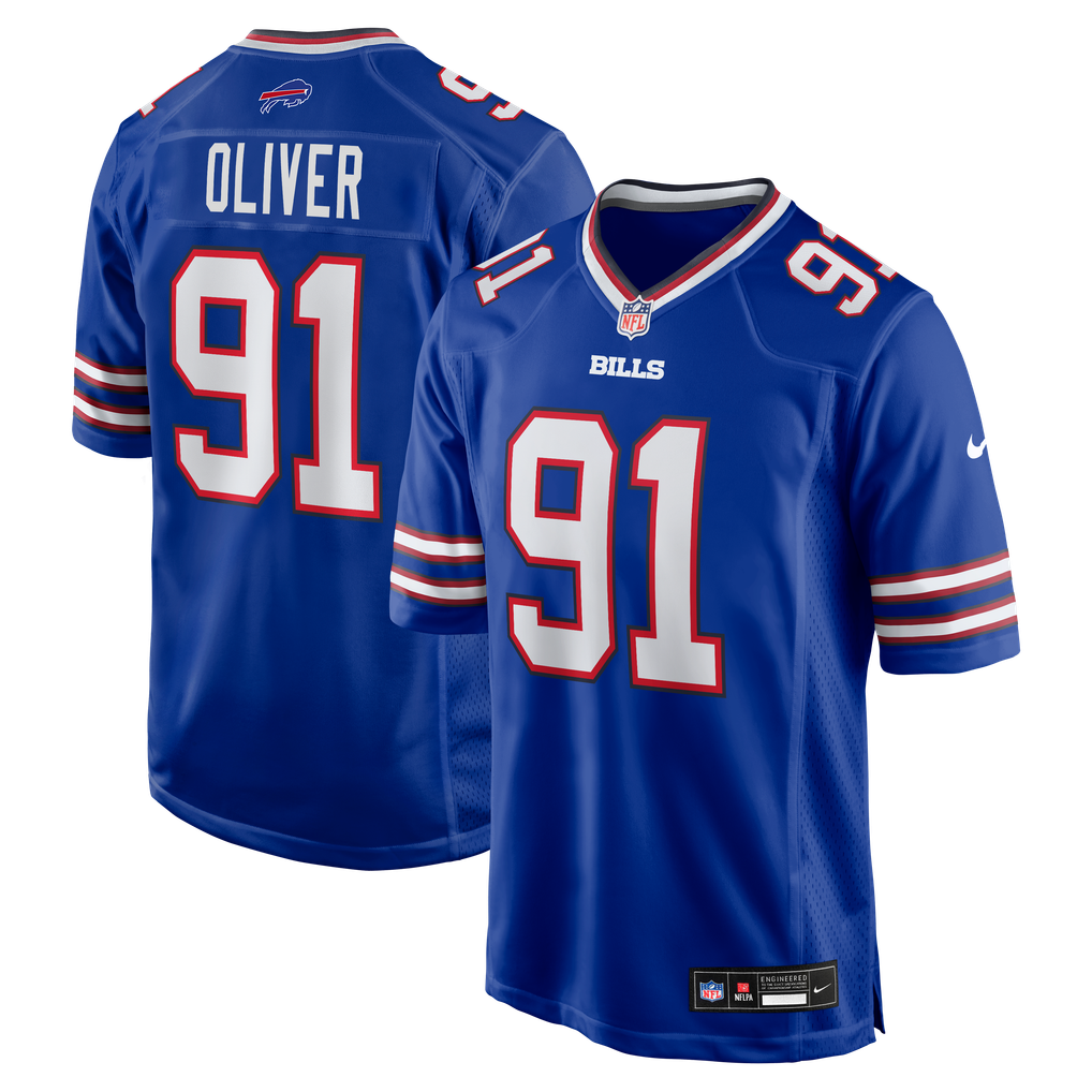 Men's Buffalo Bills Ed Oliver Royal Team Game Player Jersey