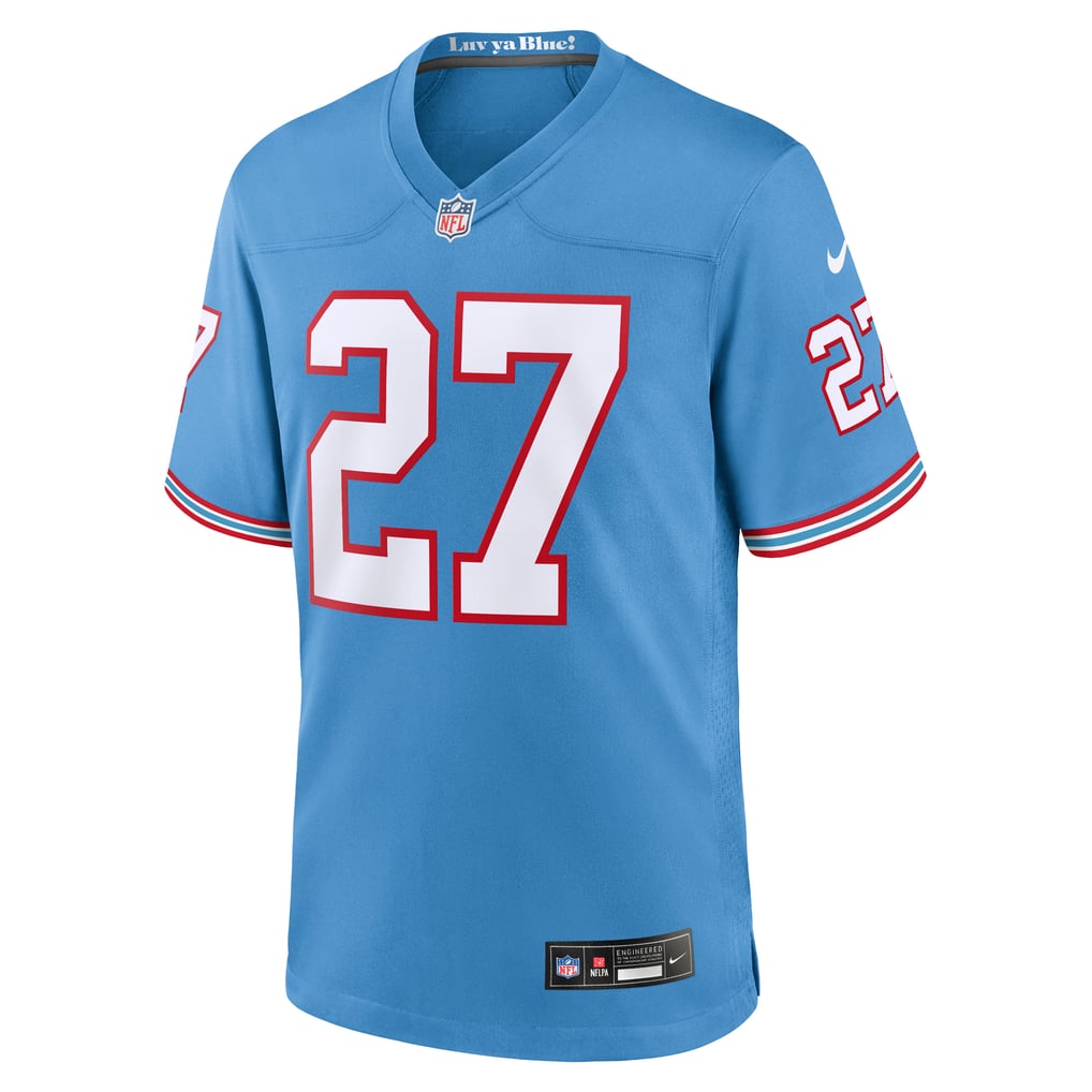 Men's Tennessee Titans Eddie George Light Blue Retired Player Alternate Game Jersey