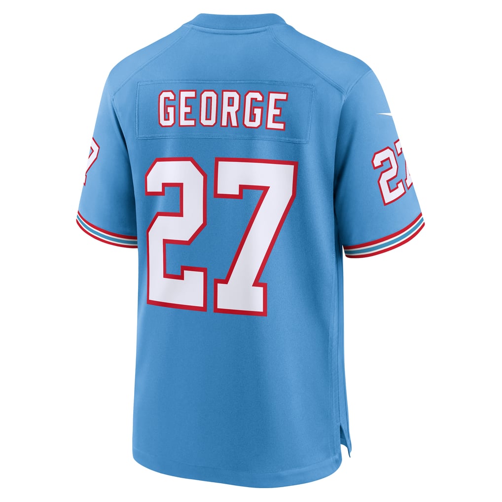 Men's Tennessee Titans Eddie George Light Blue Retired Player Alternate Game Jersey