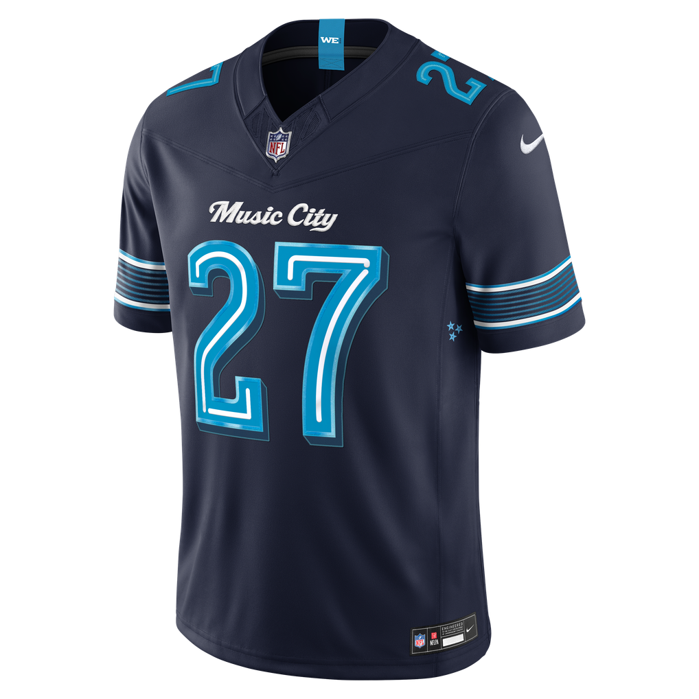 Men's Tennessee Titans Eddie George Navy 2026 Rivalries Collection Stitched Limited Jersey