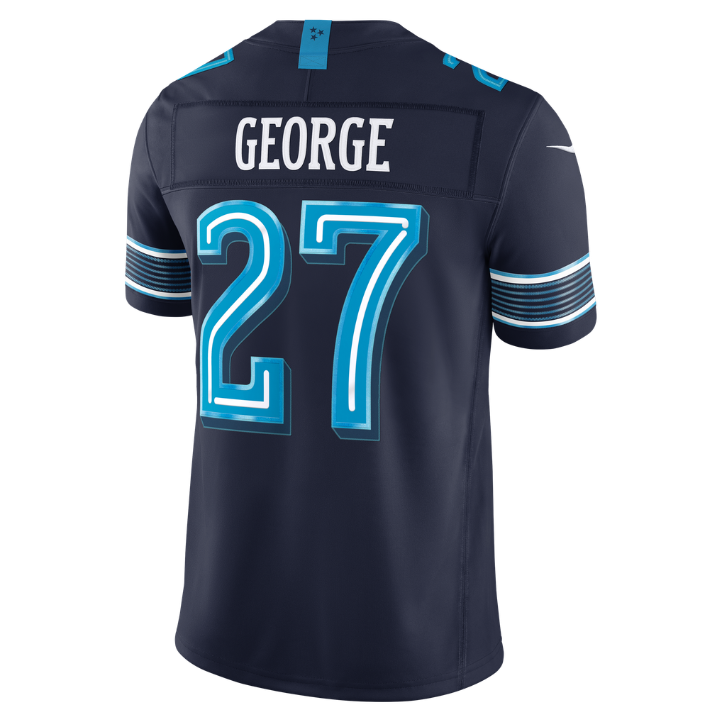 Men's Tennessee Titans Eddie George Navy 2026 Rivalries Collection Stitched Limited Jersey