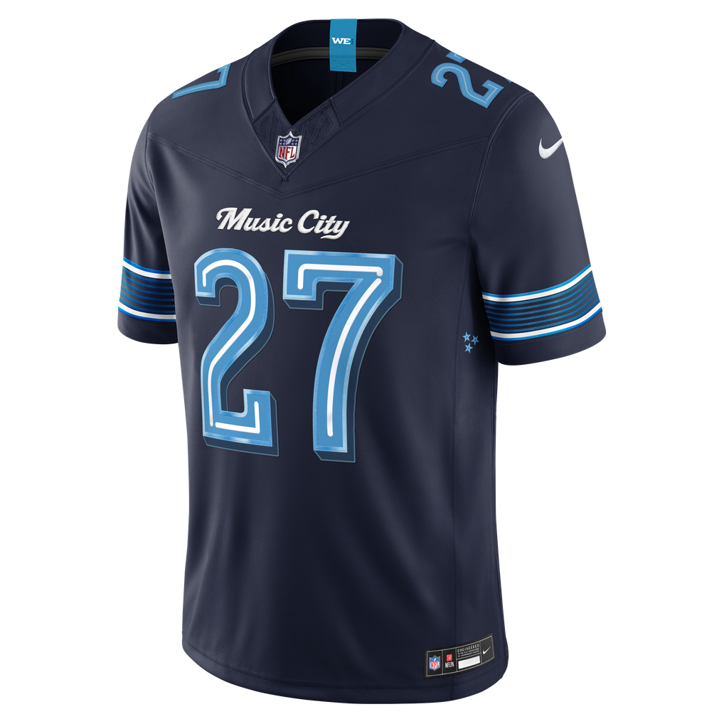 Men's Tennessee Titans Eddie George Navy 2026 Rivalries Collection Stitched Limited Jersey