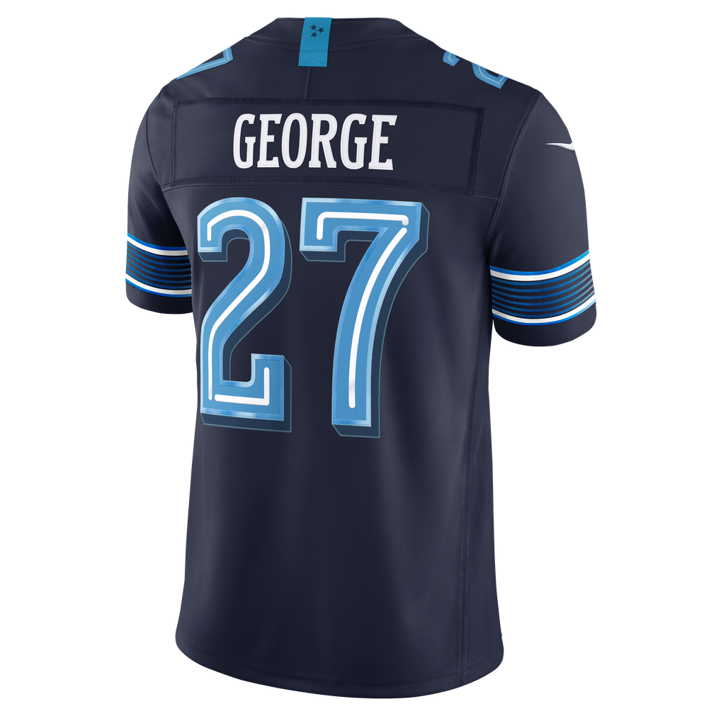 Men's Tennessee Titans Eddie George Navy 2026 Rivalries Collection Stitched Limited Jersey