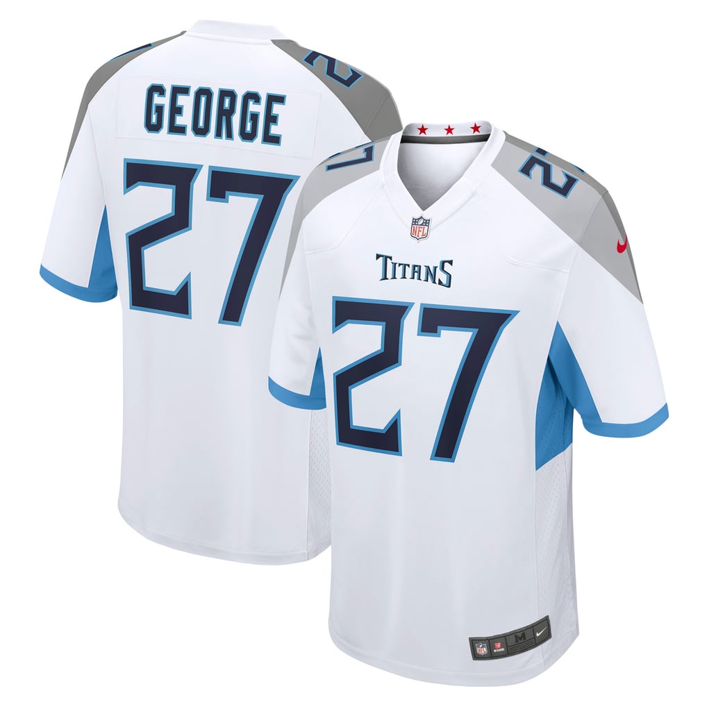 Men's Tennessee Titans Eddie George White Retired Player Game Jersey