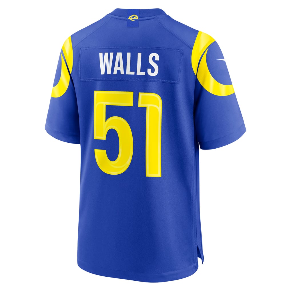 Men's Los Angeles Rams Eddie Walls III Royal Game Jersey