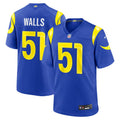 Men's Los Angeles Rams Eddie Walls III Royal Game Jersey