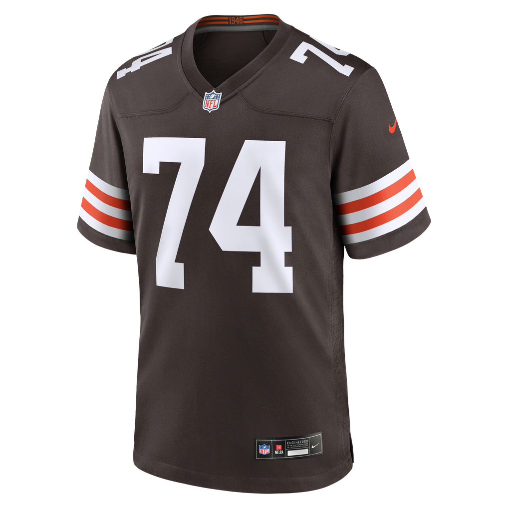 Men's Cleveland Browns Elgton Jenkins Brown Team Game Jersey