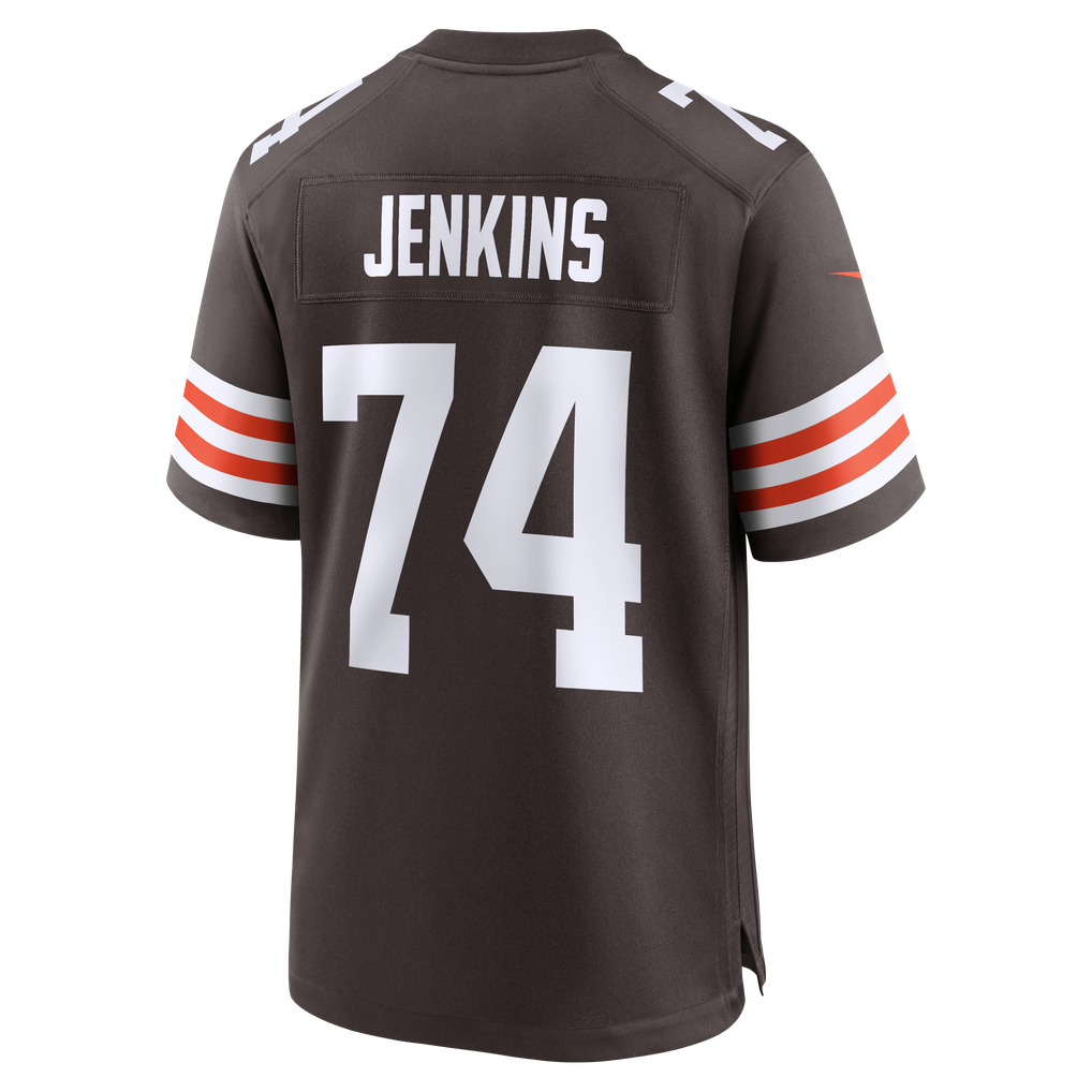 Men's Cleveland Browns Elgton Jenkins Brown Team Game Jersey