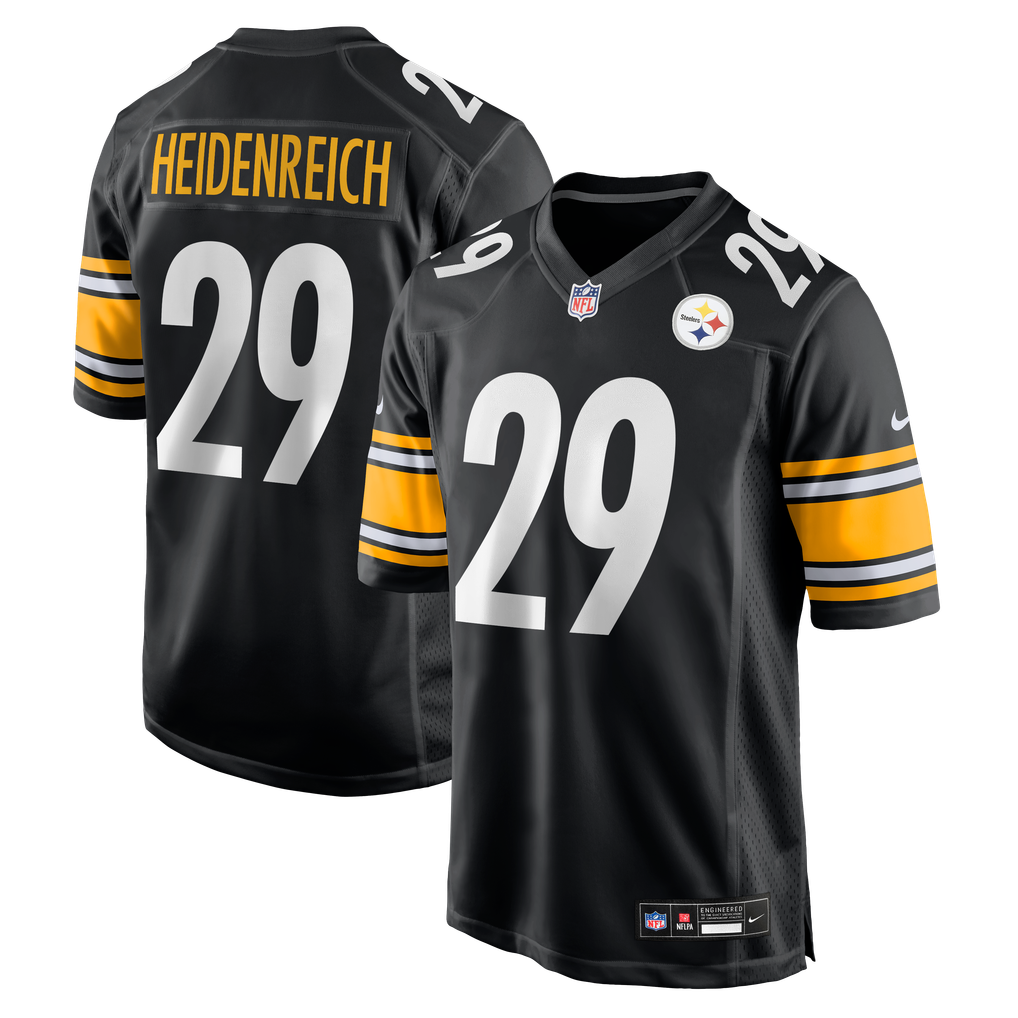Men's Pittsburgh Steelers Eli Heidenreich Black Team Game Jersey