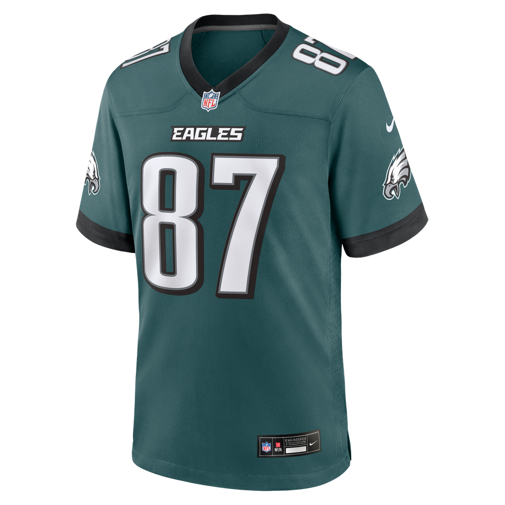 Men's Philadelphia Eagles Eli Stowers Midnight Green Team Game Jersey