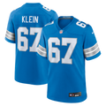 Men's Detroit Lions Elijah Klein Blue Team Game Jersey
