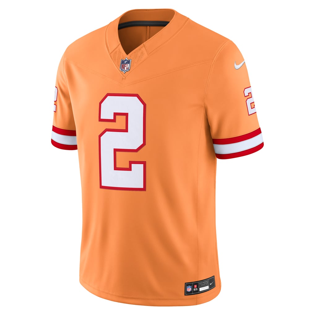 Men's Tampa Bay Buccaneers Emeka Egbuka Creamsicle Alternate Vapor F.U.S.E. Stitched Limited Jersey