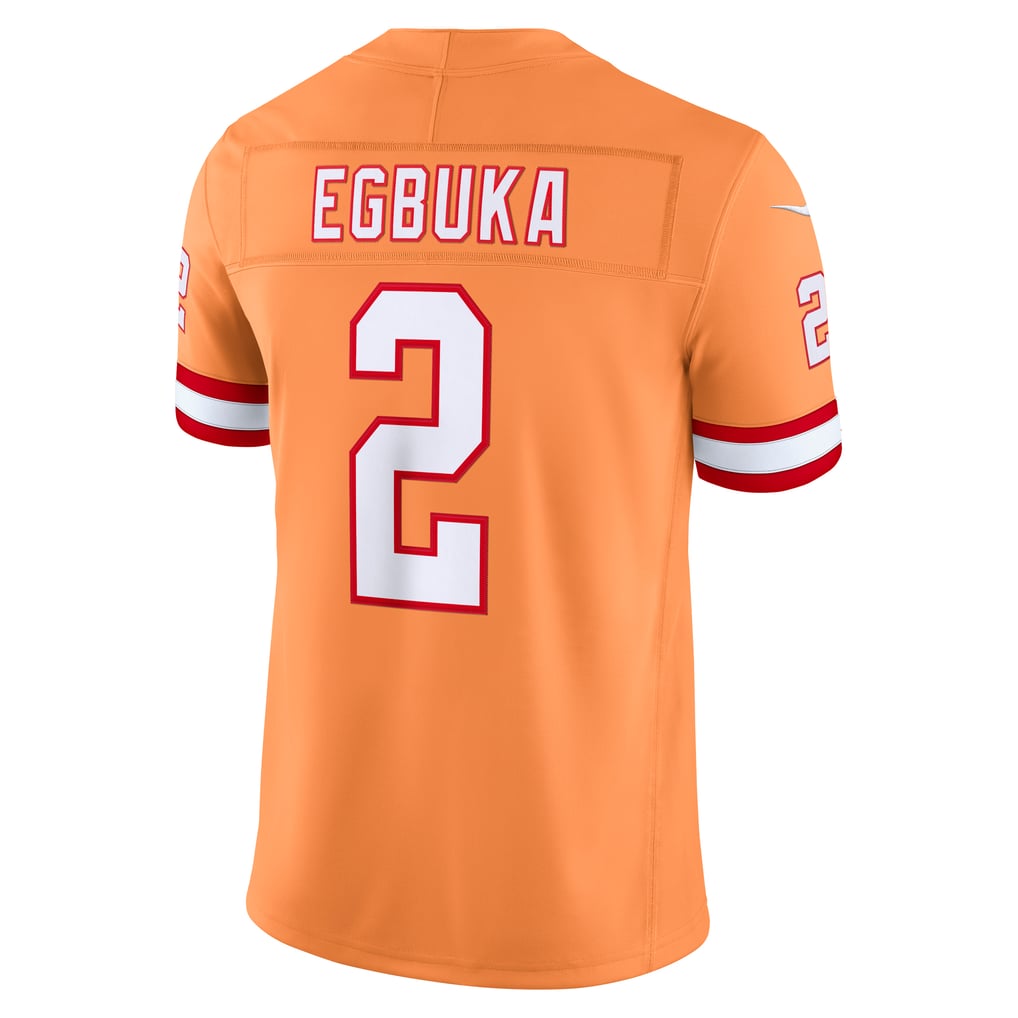 Men's Tampa Bay Buccaneers Emeka Egbuka Creamsicle Alternate Vapor F.U.S.E. Stitched Limited Jersey