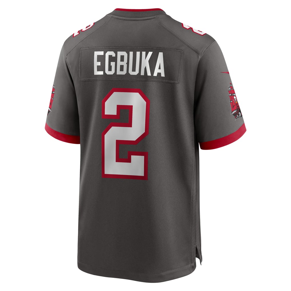 Men's Tampa Bay Buccaneers Emeka Egbuka Pewter Alternate Game Player Jersey