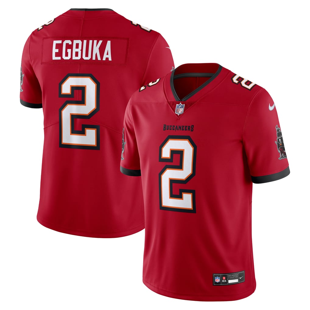Men's Tampa Bay Buccaneers Emeka Egbuka Red Vapor Untouchable Stitched Limited Jersey