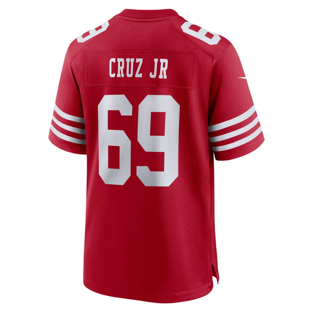 Men's San Francisco 49ers Enrique Cruz Jr. Scarlet Team Game Jersey