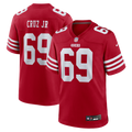 Men's San Francisco 49ers Enrique Cruz Jr. Scarlet Team Game Jersey