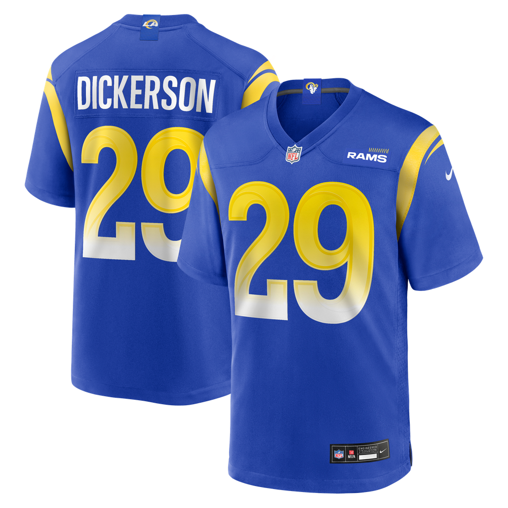 Men's Los Angeles Rams Eric Dickerson Royal Game Retired Player Jersey