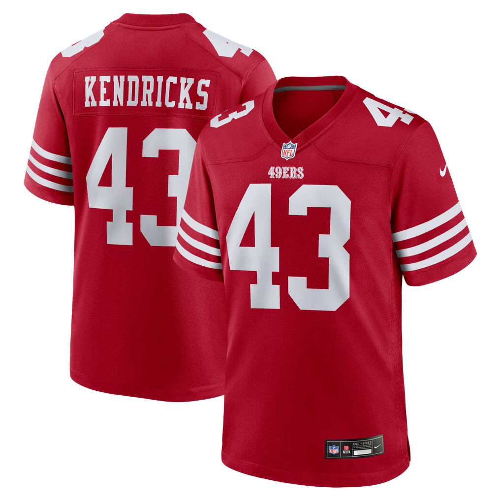 Men's San Francisco 49ers Eric Kendricks Scarlet Team Game Jersey