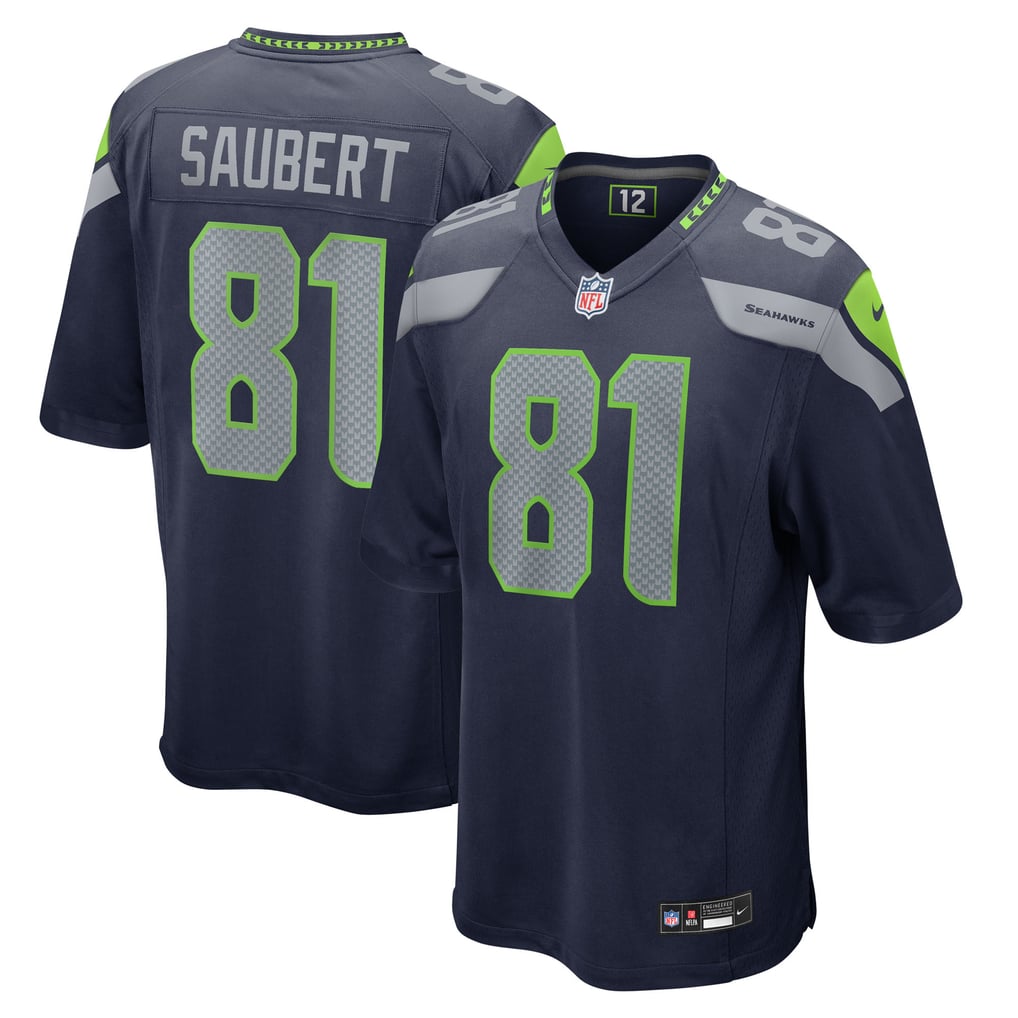 Men's Seattle Seahawks Eric Saubert College Navy Team Game Jersey
