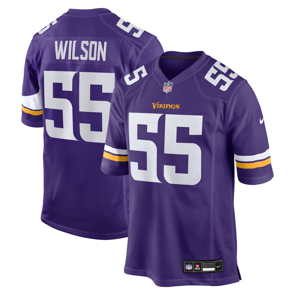 Men's Minnesota Vikings Eric Wilson Purple Team Game Jersey