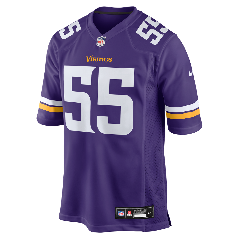 Men's Minnesota Vikings Eric Wilson Purple Team Game Jersey