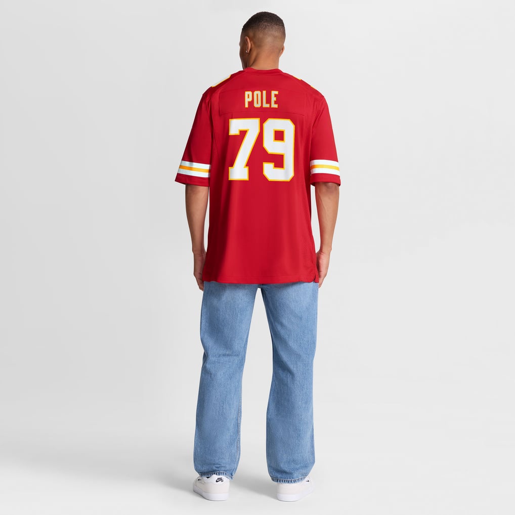 Men's Kansas City Chiefs Esa Pole Red Team Game Jersey