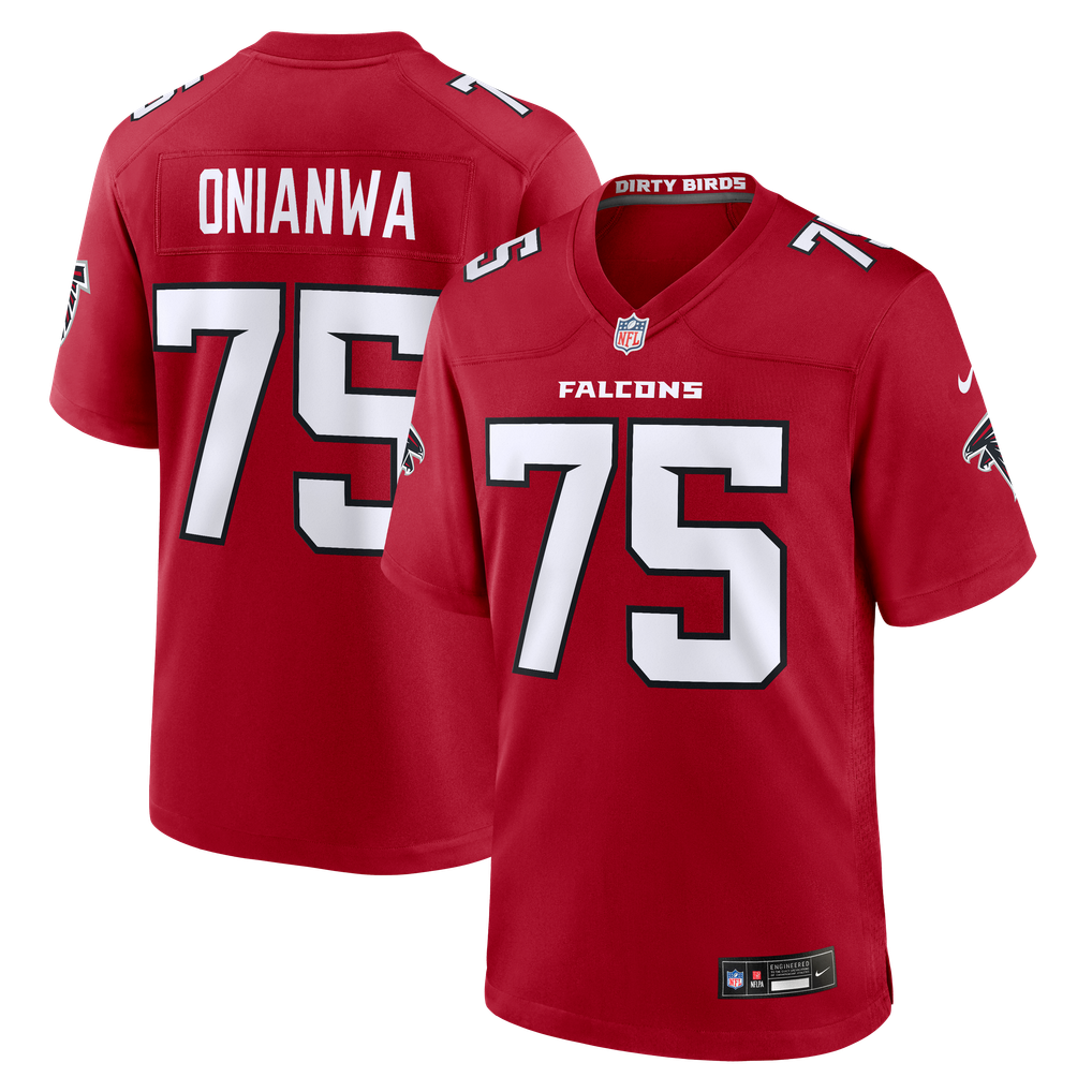 Men's Atlanta Falcons Ethan Onianwa Red Team Game Jersey