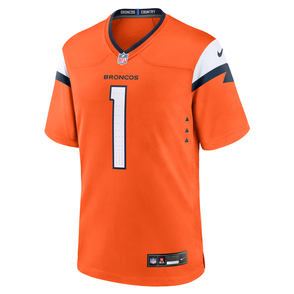 Men's Denver Broncos Evan Engram Orange Team Game Jersey