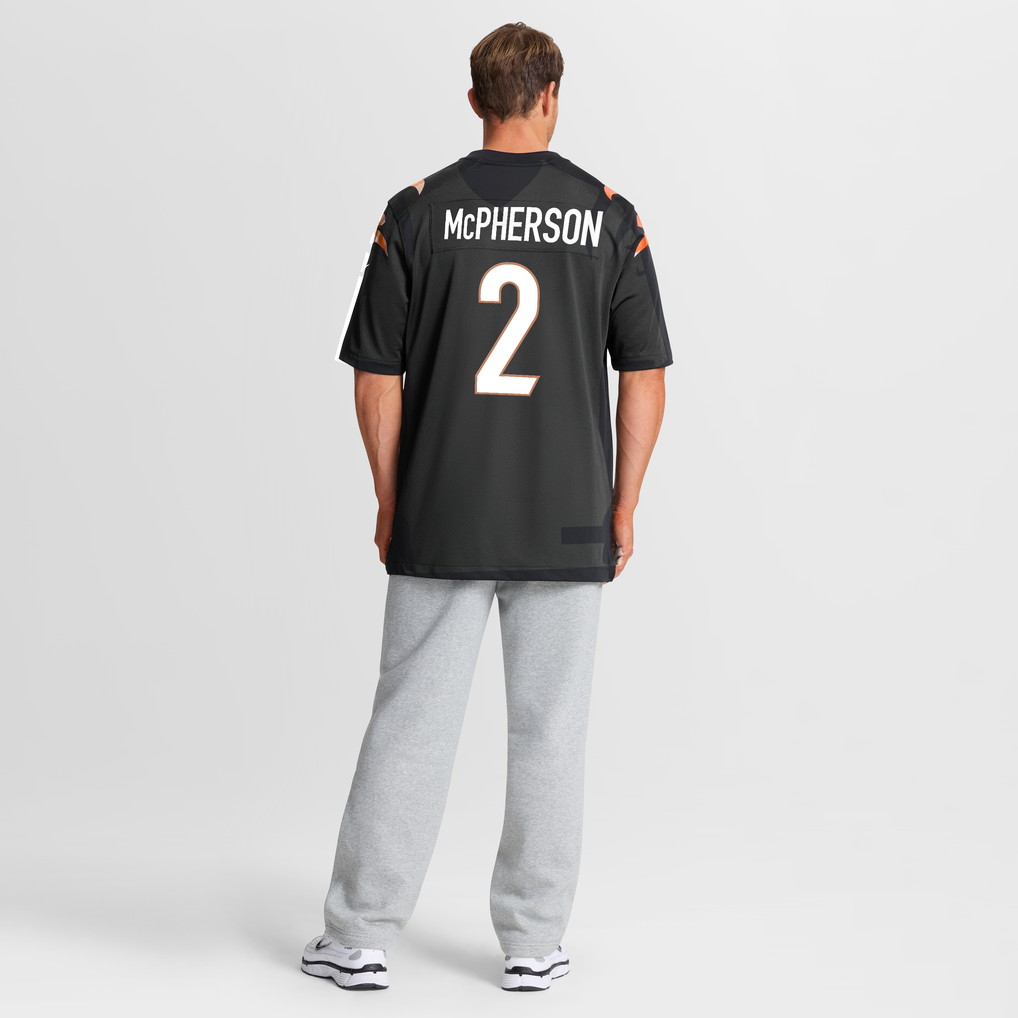 Men's Cincinnati Bengals Evan McPherson Black Game Jersey